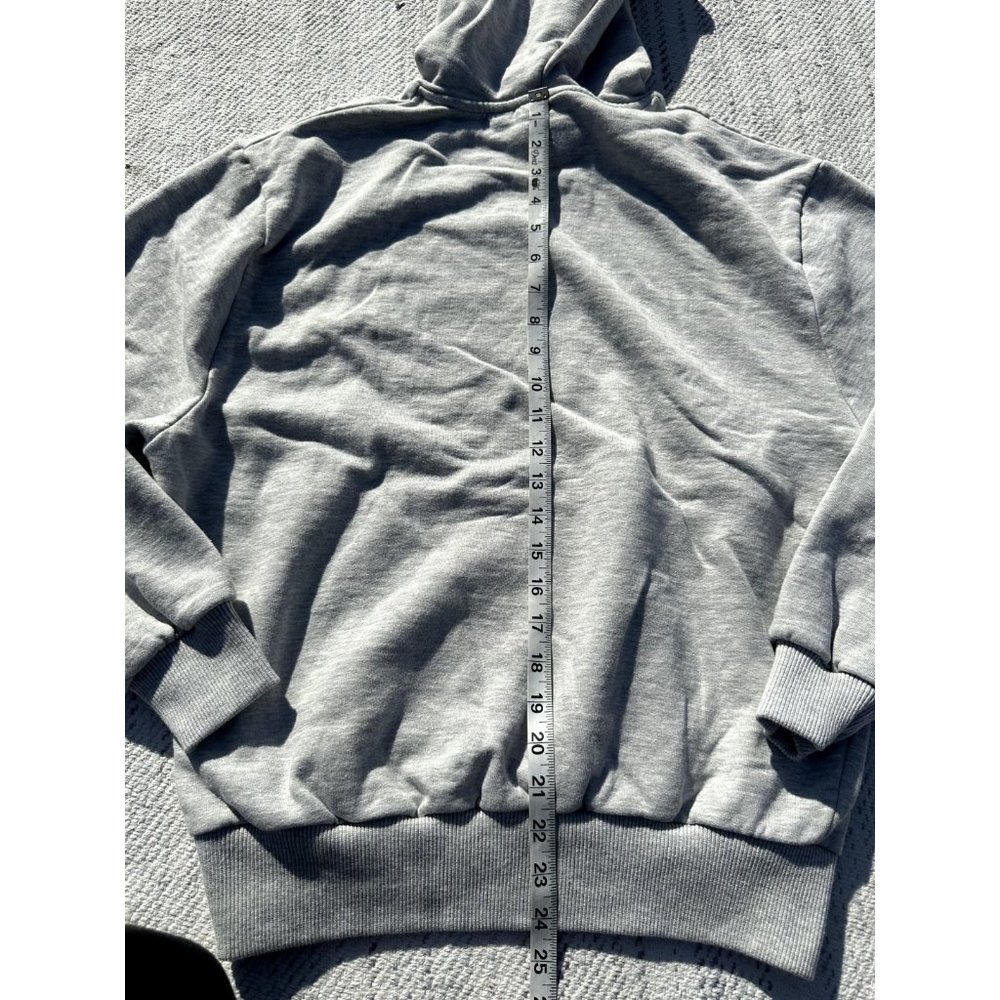 Collusion Mens Small Gray Sweater Hoodie Long Sleeve Drawstring Fleece - Picture 6 of 8